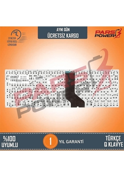 Acer Uyumlu Aspire E5-553G-T7Q5, E5-573G-330D Notebook Klavye (Siyah TR) ( Pars power ) Siyah 673205
