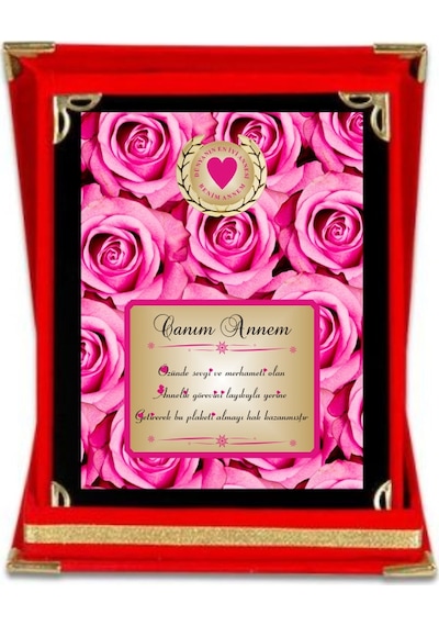 Canım Annem gül desen plaket Anneler günü plaket