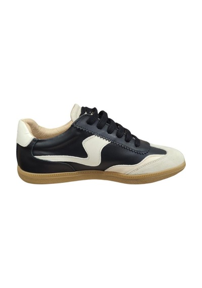 Mammamia D24ka-395 İnce Taban Deri Sneaker Kadın Ayakkabı Siyah
