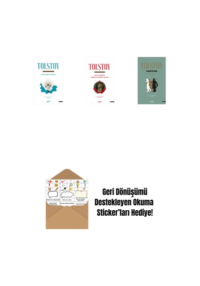 Tolstoy Bütün Eserleri 18 + Tolstoy Bütün Eserleri 15 + Tolstoy Bütün Eserleri 13 Ciltli + Okuma Sticker'ları