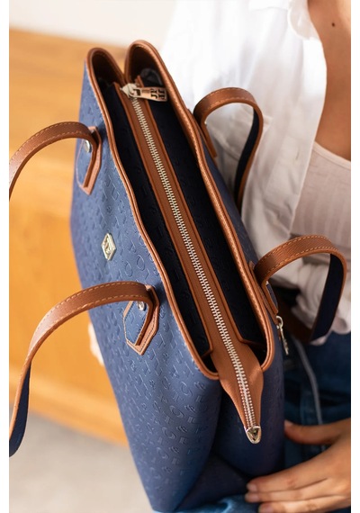 Just Polo Kadın Lacivert Taba Büyük Boy El Çantası 344028mh Lacivert - Taba 26399274