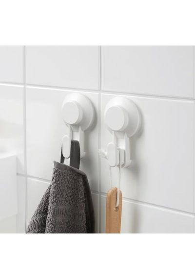 Ikea Tısken Vantuzlu Kanca, Beyaz 2'li Paket Sku: Smg8690010167996 100