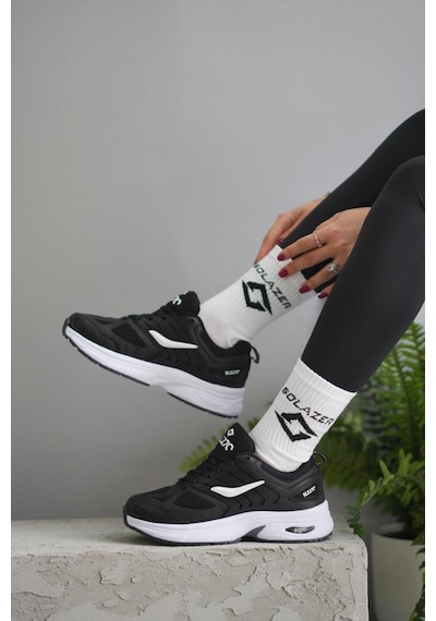 Papuçcity Slzr 03285 Unisex Günlük Spor Ayakkabı Siyah-Beyaz
