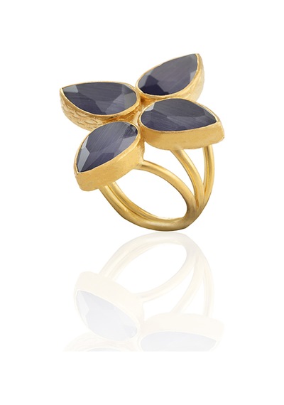 Kadir Jewellery 22 Ayar Altın Kaplama Zirkon Taşlı Kadın Otantik Yüzük Mor 56058758