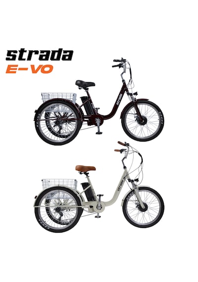 Stradacycles E-VO Mekanikdisk 24 Jant Üç Tekerlekli Elektrikli Bisiklet