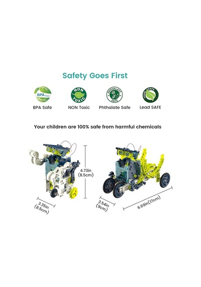 Acelife 12sı1 Arada Güneş Enerjili Robot Kiti, 8-12+ Yaş Çocuklar Için Dıy Yapı Oyuncağı, Stem Eğitim Seti Eğitici Oyuncaklar Standart Acelife 12sı1 Arada Güneş Enerjili Robot Kiti, 8-12+ Yaş Çocuklar Için Dıy Yapı Oyuncağı, Stem Eğitim Seti Eğitici Oyuncaklar Standart