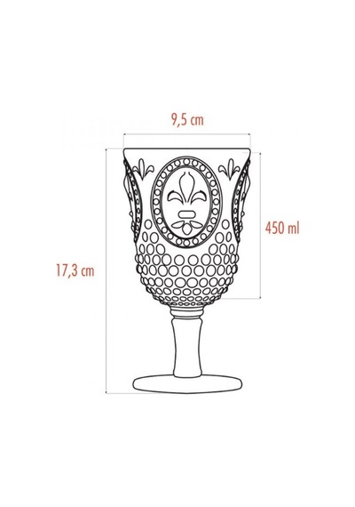 Akrilik Aquamarin 6'lı Kadeh & Su Meşrubat Kahve Yanı Bardağı 450 ML (Cam Değildir)