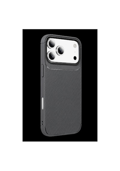 Newface Apple iPhone Uyumlu 18 Pro Auto Focus Karbon Kapak - Gri Düz Renkli