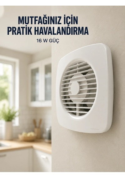 120 Mm Havalandırma Fanı 180 M³/h Dekoratif Duvar Ve Tavan Tipi Aspiratör