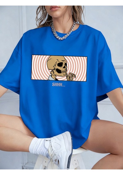 Noıssey Urban Pop Graphic Kadın Tişört Koleksiyonukod 5119 Saks