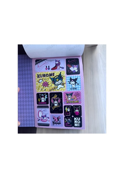 Bak Gel Al Hello Kitty Ve Arkadaşları - Kuromi Sticker Albümü, Eğlenceli Sticker Defteri - Bgakuromi006 Pembe - Gri