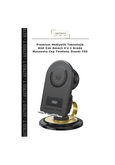Premium Hediyelik Teknolojik Alet Çok Amaçlı 4'ü 1 Arada Masaüstü Cep Telefonu Standı F69