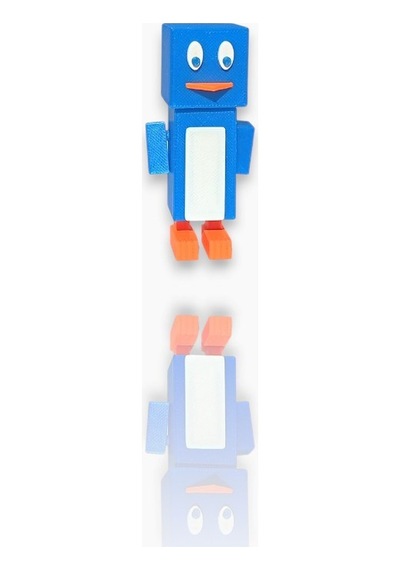 Super Bear Adventure, Baaren-şika, Penguen, Tilki, Tavşan, Timsah, Arı Loy3d 9 Cm Mavi