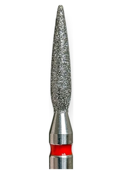 Kmiz Elmas Manikür Törpü Ucu 10mm Sivri Ateş Model Kırmızı 0.21 118863