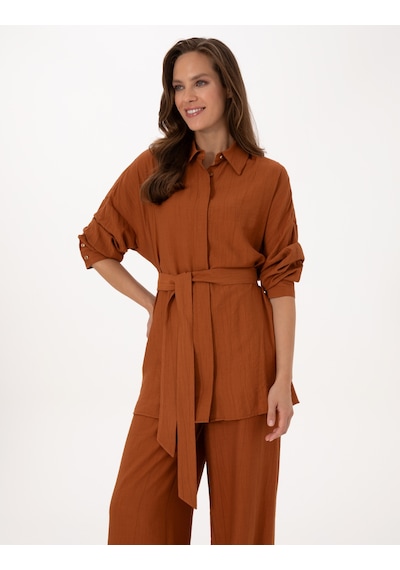 Pierre Cardin Kadın Tarçın Gömlek Desenli 50309964-vr191 Tarçın