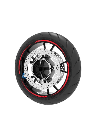 Reflektif Kırmızı 4 Parçalı Keskin Jant Şeridi Sticker Çınar Extreme