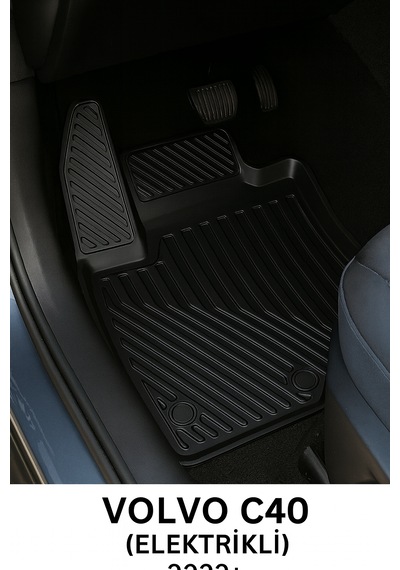 Volvo C40 Elektrikli 2023+ Uyumlu 3d Havuzlu Oto Paspas Premium