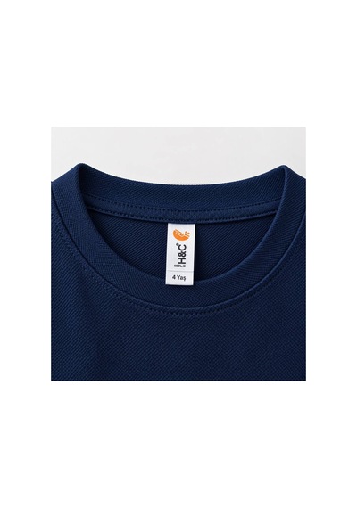H&c Coolboy H&c Cool Boy 2 Li Çocuk Tişört Unisex Pike Kumaş Kısa Kollu Basic T-shirt Lacivert