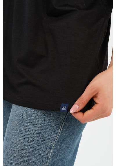 V Yaka Oversize T-shirt E24-742a-wn Siyah