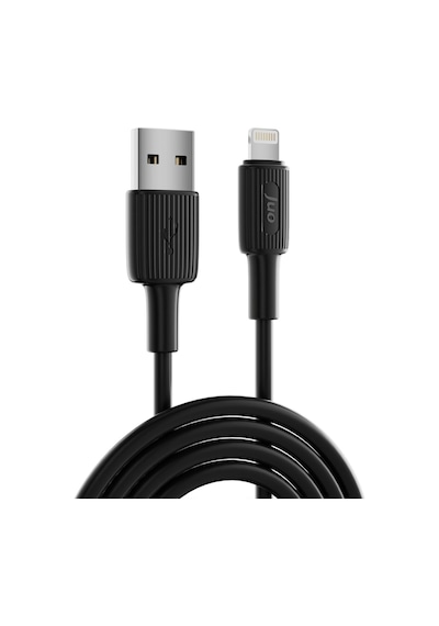 Juo JCBS111-B 12 W 2.4A USB-A To Lightning Hızlı Şarj Ve Data Kablosu Siyah 1 M