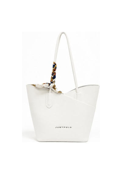 Just Polo Beyaz Kadin Omuz Cantasi 3'lu Set Gunluk Shopper Canta Krem