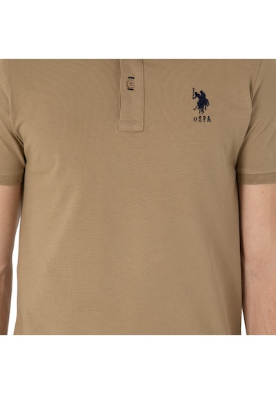 U.S. Polo Assn. Erkek Slim Fit Polo Yaka Basic Tişört Haki