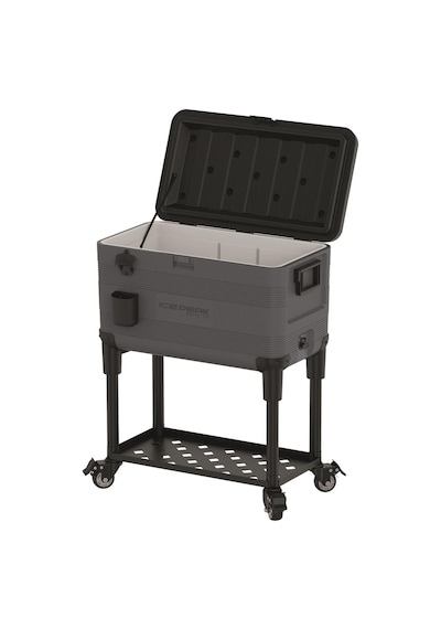 Icepeak Patio 70 Tekerlekli Raflı Buzluk 65.8 Litre Siyah