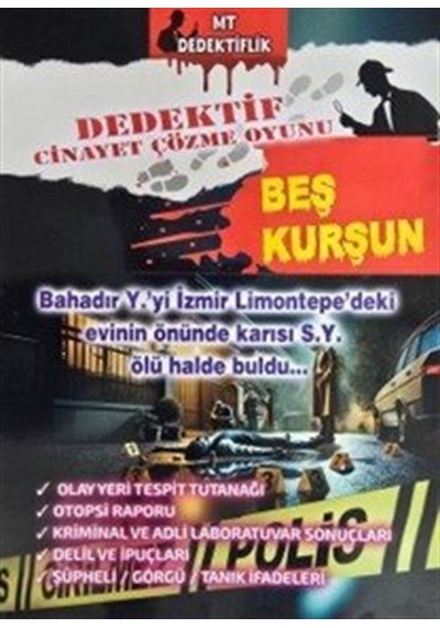 Dedektiflik Cinayet Çözme Oyunu - Beş Kurşun / Mt Dedektiflik