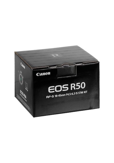 Canon EOS R50 + RF-S 18-45mm F4.5-6.3 IS STM Lensli Kit (Distribütör li) Siyah