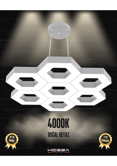 Miele Gri Kasa, Doğal Beyaz Işık Modern Sarkıt Led Avize GRİ RENK