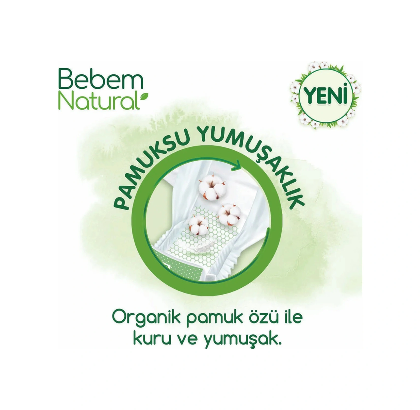 Bebem Bebek Bezi Natural Beden:6 15+kg Extra Large 384 Adet 6 Numara