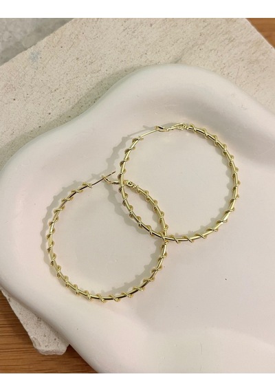 Sarmal Halka Gold Küpe Çok Renkli