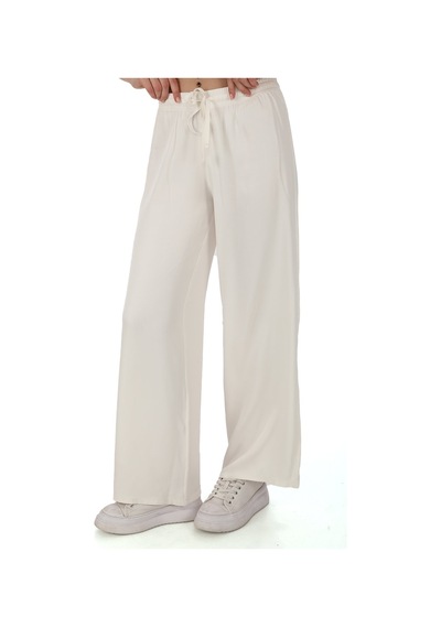 Penyebizden Flosh Viskon Oversize Pantolon-krem