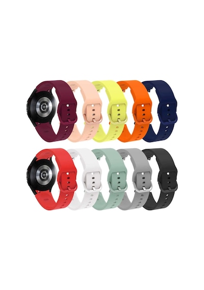 Samsung Galaxy Uyumlu Watch 4 Classic 42Mm Krd-50 Silikon Kordon-Siyah