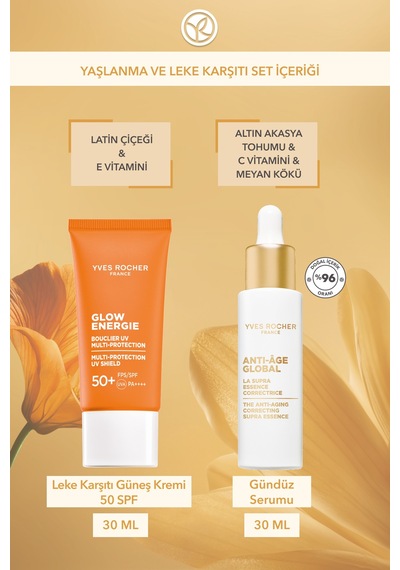 Yves Rocher Yaşlanma Ve Leke Karşıtı Set- Gündüz Serum 30 Ml & Leke Karşıtı Güneş Kremi 50 Spf 30 Ml