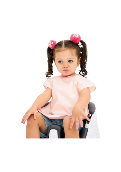 Kısa Kollu Su Geçirmez Bebek Mama, Oyun Ve Aktivite Önlüğü Pembe
