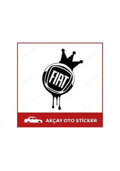 Fiat Taç Sticker Fiat Oto Sticker Araba Sticker Arma Sticker