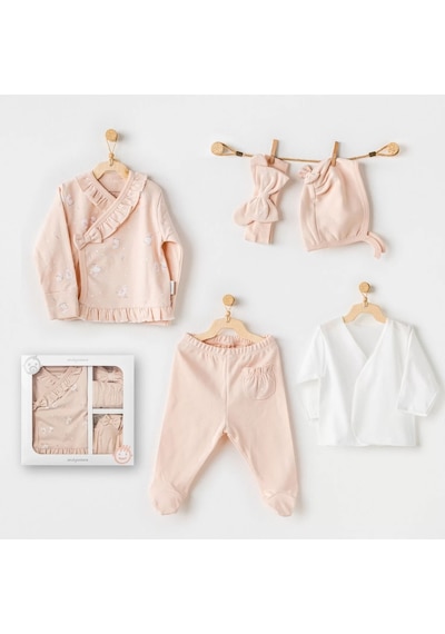 Melonika Cute Bunnies Be Sking 5 Parça Hastane Çıkışı Pink Çok Renkli