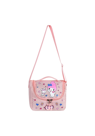 My Melody Baskılı Aksesuarlı Ortopedik Su Geçirmez Ultra Lüx Okul Çantası Termal Beslenme Ve Kalemlik Pembe