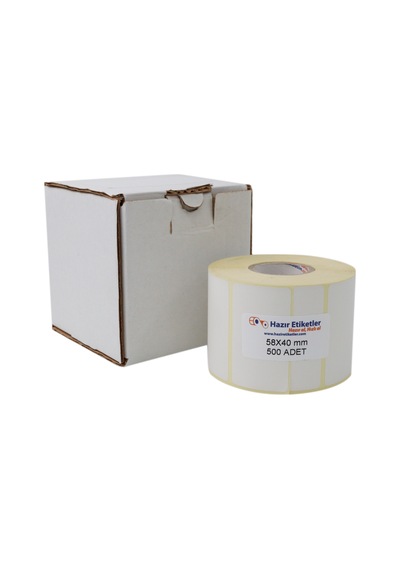 Terazi Etiketi Eko Termal Rulo Etiket 58mm X 40mm 500 Adet