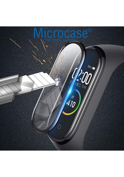 Microcase Xiaomi Mi Band 5 Tam Kaplayan Kavisli 3D Ekran Koruyucu