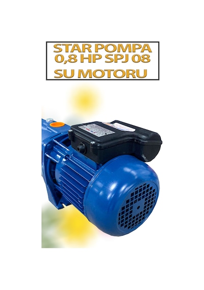 0,6 Kw 0,8 Hp 2900 D/d 3,6 A. Su Motoru 220 V/50 Hz Termistör Korumalı Pompa