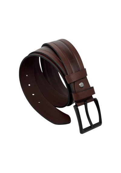 Süzer Deri 4.5 Cm. Spor Hakiki Deri Ortası Desenli Model Erkek Kemer Siyah Kahverengi