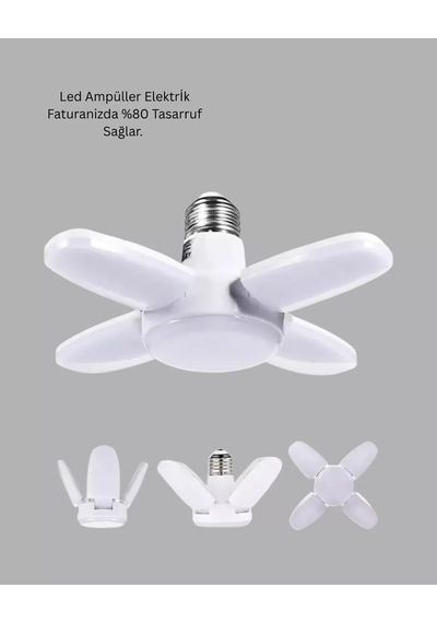 Hepsi Enerji Tasarruflu Led Ampül 60 Watt 4 Kollu Beyaz Işık Yeni Nesil Najmaddin Diğer
