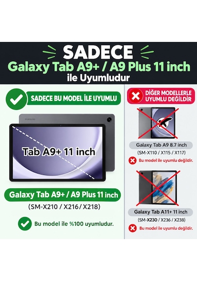 Samsung Galaxy Tab A9+ Plus 11 İnç Sm-x210 Uyumlu Köşe Korumalı Şeffaf Esnek Antishock Kılıf Arka Kapak
