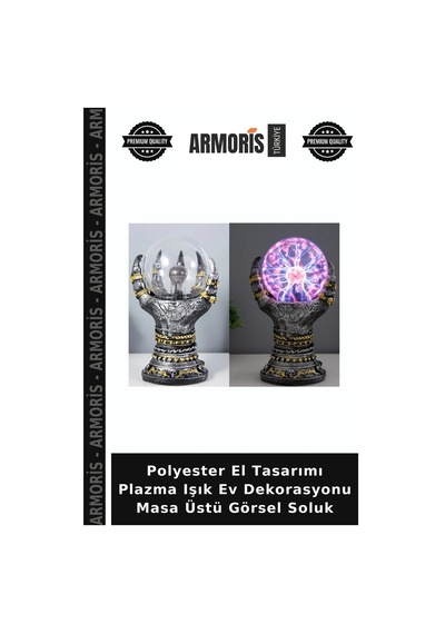 Polyester El Tasarımı Plazma Işık Ev Dekorasyonu Masa Üstü Görsel Soluk Çok Renkli