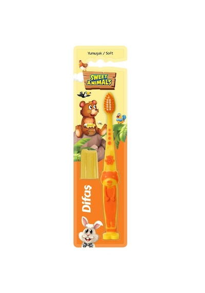 Difaş Diş Fırçası Çocuk Animals Soft-turuncu