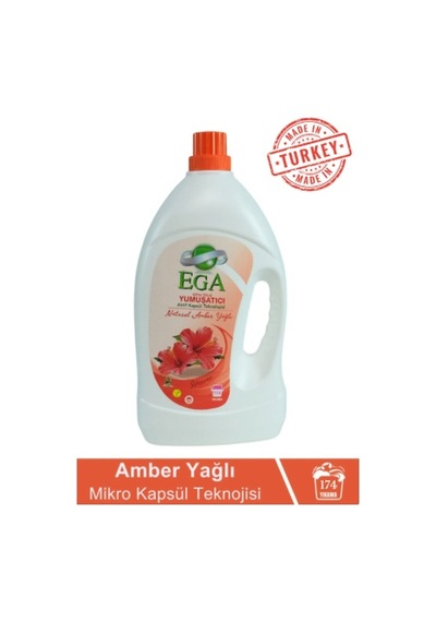 Ega Kimya Aktif Kapsül Teknolojili Amber Çamaşır Yumuşatıcısı 4100 ML