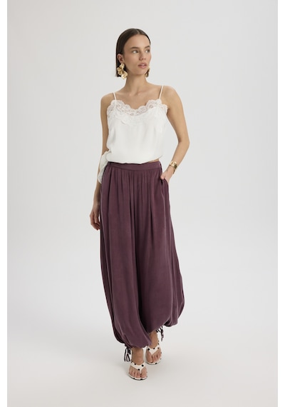 Mai Studios Co. Aria Bordo Şalvar Pantolon Bordo