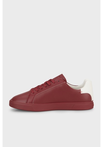 Calvin Klein Deri Logolu Sneaker Ayakkabı Hw0hw032950kt Bayan Ayakkabı Hw0hw03295 0kt Bordo